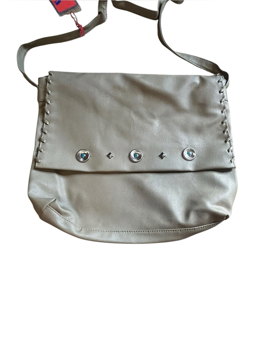 VTG 80s 90s American Eagles by Sarne Studded Whipstitch Crossbody Bag NWT